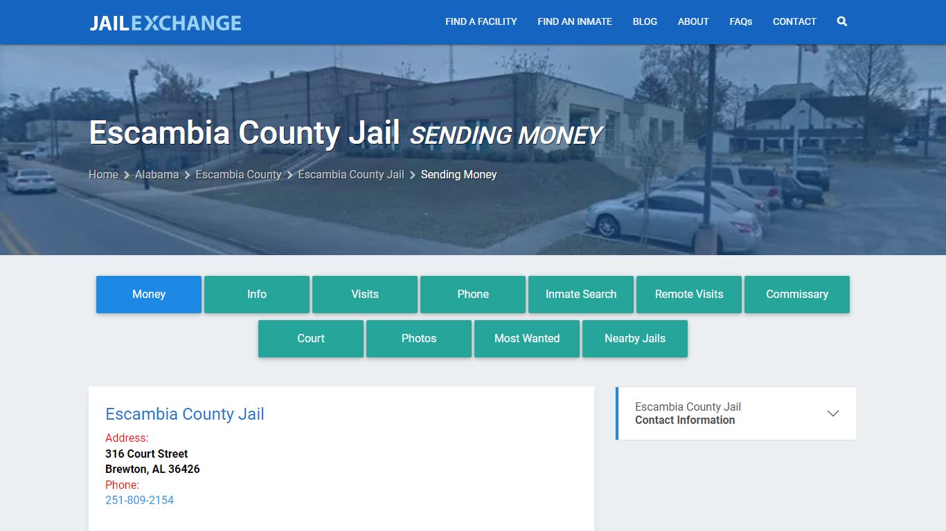 Send Money to Inmate - Escambia County Jail, AL - Jail Exchange